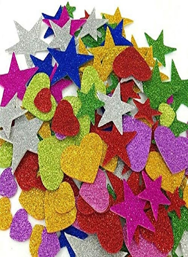 Eclet Glitter Foam Self Adhesive Smile Stickers for Art and Craft (Multicolour; Medium) - Image 3